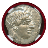 古代ギリシャ アッティカ アテネ 440-404BC 4ドラクマ 銀貨 フクロウ NGC MS