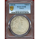 【SOLD】エリトリア 1918年R タレロ銀貨 マリア・テレジア PCGS AU58
