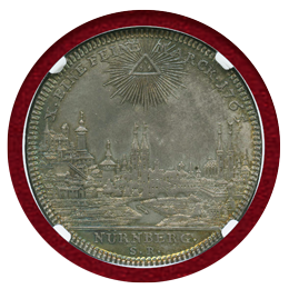 ドイツ ニュルンベルク 1765SR ターラー 銀貨 都市景観 ヨーゼフ2世 UNC DETAILS