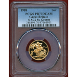 イギリス 1988年 ソブリン 金貨 エリザベス2世 PCGS PR70DCAM