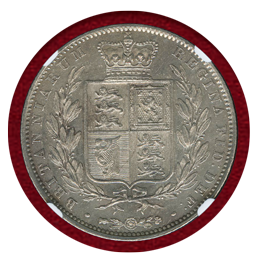 イギリス 1840年 1/2クラウン 銀貨 ヴィクトリア ヤング NGC AU DETAILS