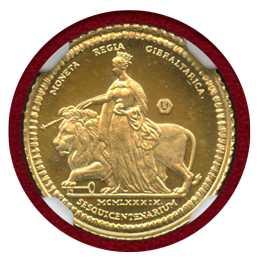 ジブラルタル 1989年 金貨 ウナとライオン NGC PF68UC
