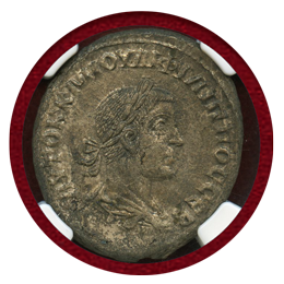シリア アンティオキア 247-249年 テトラドラクマ銀貨 ローマ皇帝マクリヌス NGC MS