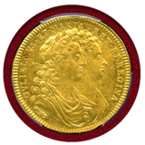 イギリス 1689年 金メダル ウィリアム&メアリー戴冠記念 PCGS AU58+