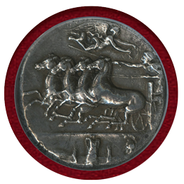 【SOLD】古代ギリシャ シラクサ 紀元前405-370年 10ドラクマ銀貨 アレトゥーサ ChXF