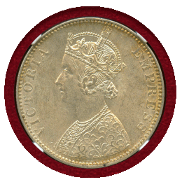 英領インド 1893B ルピー 銀貨 ヴィクトリア NGC MS62