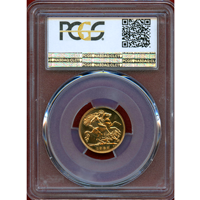 イギリス 1937年 1/2ソブリン 金貨 ジョージ6世 PCGS PR65