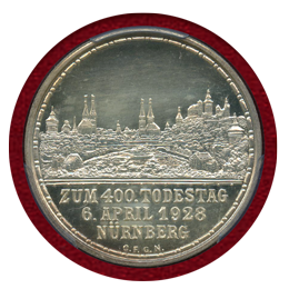 ドイツ 1928年 アルブレヒト・デューラー没後400周年記念銀メダル PCGS SP67