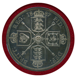 【SOLD】イギリス 1887年 フローリン 銀貨 ヴィクトリア ジュビリーヘッド PR64DCAM