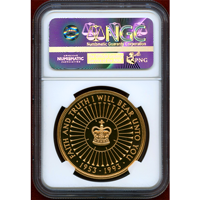 イギリス 1993年 5ポンド 金貨 エリザベス2世 戴冠40年記念 NGC PF70UC