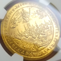 【SOLD】ドイツ バイエルン 1640年 5ダカット 金貨 マキシミリアン1世 NGC MS64