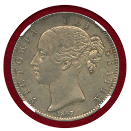 【SOLD】イギリス 1847年 クラウン 銀貨 ヴィクトリア ヤングヘッド NGC AU58