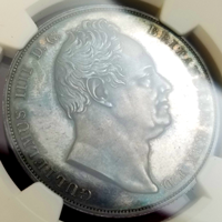 イギリス 1831年 クラウン 銀貨 ウィリアム4世 "W.W." NGC PF63