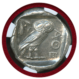 古代ギリシャ アッティカ アテネ 440-404BC 4ドラクマ 銀貨 フクロウ NGC MS★