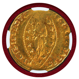 イタリア ヴェネチア 1789-97年 ゼッキーノ金貨 ルドヴィーコ・マニン NGC MS63