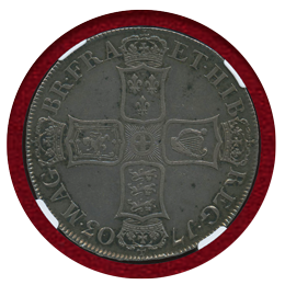 【SOLD】イギリス 1703年 クラウン 銀貨 アン女王 VIGO NGC AU53